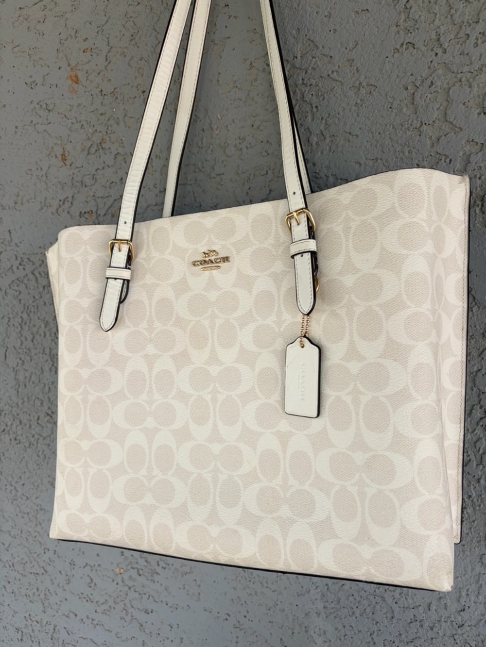 Coach Chalk Signature Canvas Tote with Gold Hardware - Picture 2 of 8
